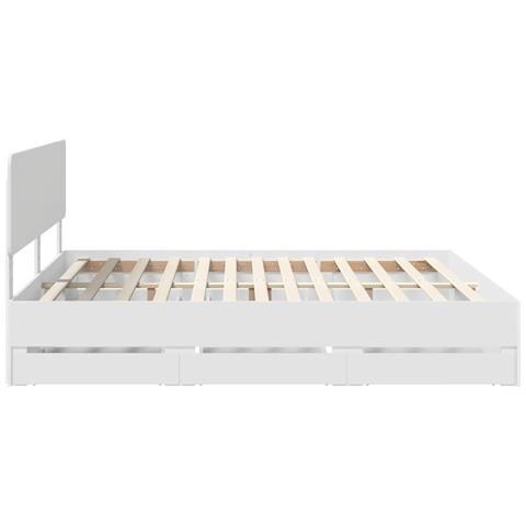 Struttura del letto Bianco 200 x 200 cm Legno Ingegnerizzato - Foto 9