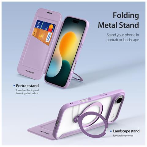 Cover per iPhone Air - Pelle /PU, Viola, MagSafe - Foto 2