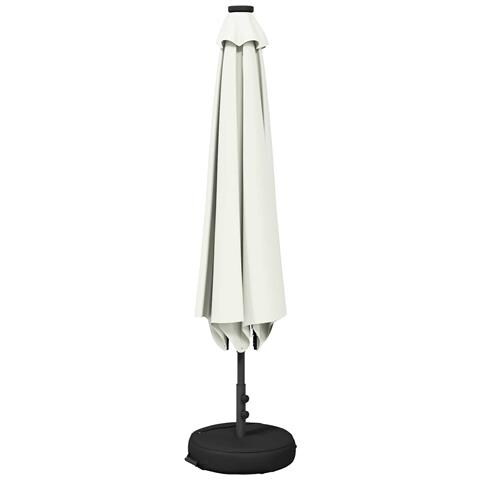 Parasol da Giardino con Luci LED 200 x 300 cm Poliestere Crema - Foto 8