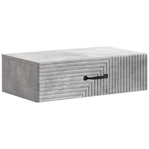 Tavolino da Parete Laterale Grigio Cemento 59 x 34,5 x 17 cm - Foto 1