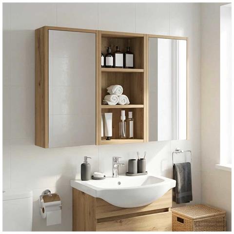 Armadio da bagno a muro Rovere Artigianale 30 x 16 x 62,5 cm - Foto 2