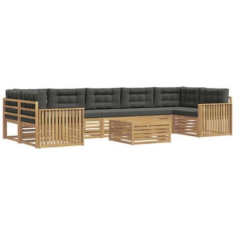 Set di divani da esterno 8 pcs Bianco e Antracite - Foto 1