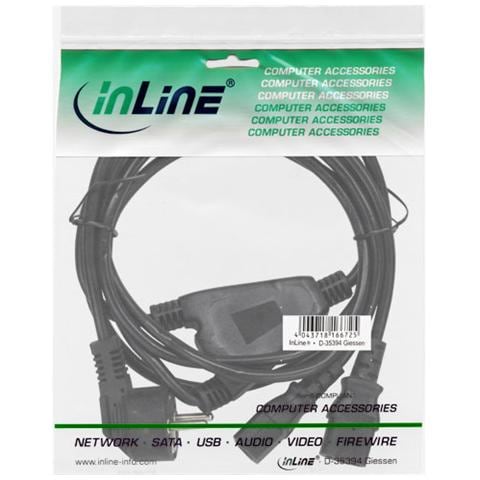 cavo alimentazione elettrica spina cee 77 (schu. ko.) a 90 a 2x presa vde c13, nero, 1,8m - Foto 2