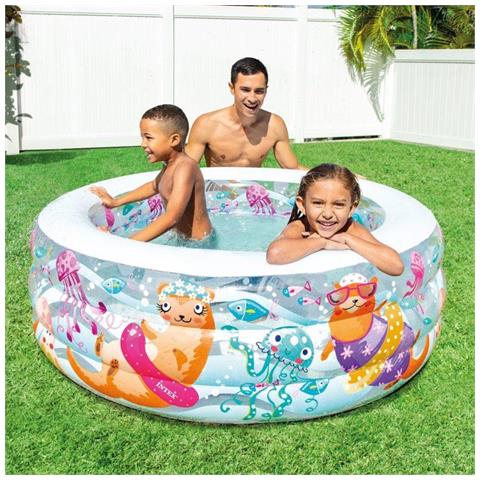 58480NP - Piscina Gonfiabile Baby Acquario Multicolore 152x56 cm - Foto 2