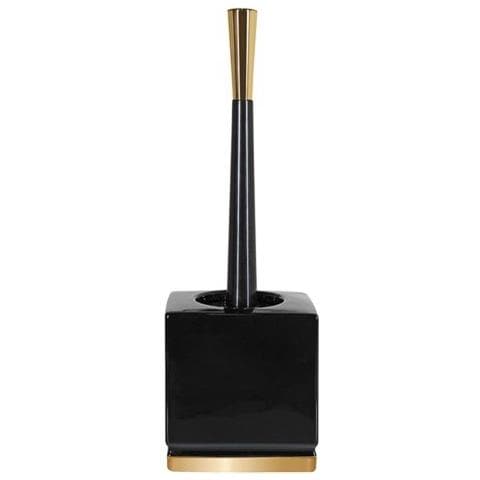 Portascopino Wc Roma 105 X 130 X H. 380 Mm Corpo Nero - Base Oro Finitura Lucida - Roma 10.17983 - Foto 1