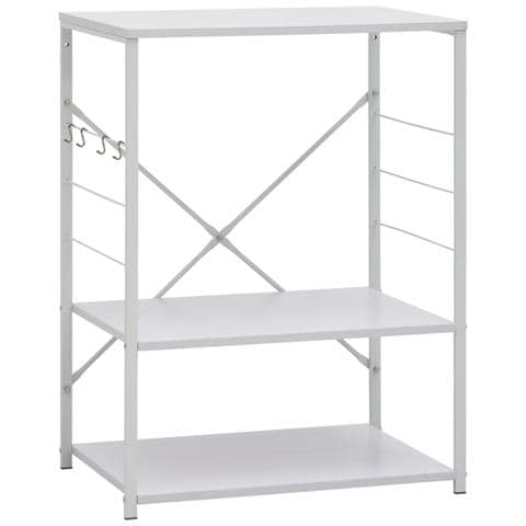 Mobile per Microonde Bianco 60x39,6x79,5 cm Legno Multistrato - Foto 1