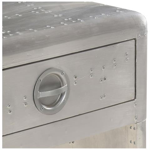 Credenza Stile Aviatore 110x35x75 cm in Metallo - Foto 10