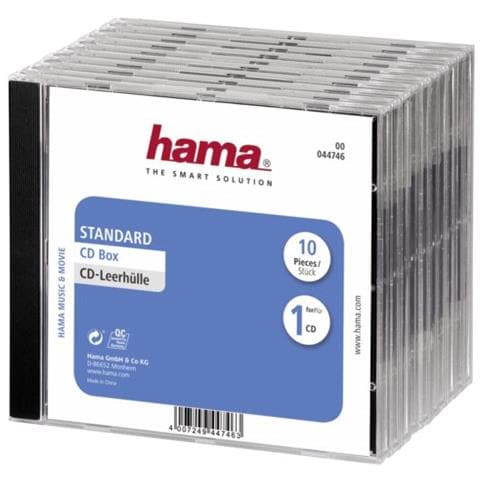 CD Jewel Case Standard, Pack 10 1dischi Trasparente - Foto 2