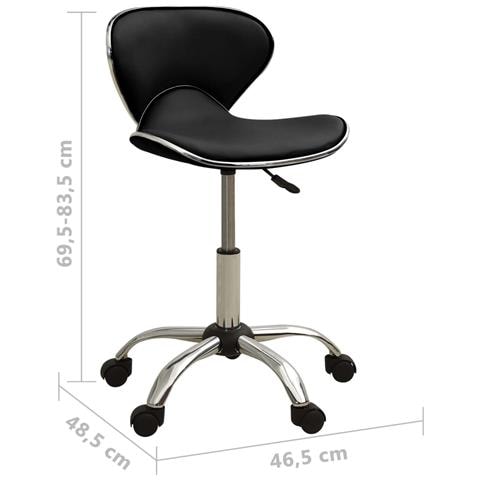 Sedia Da Ufficio Nera In Similpelle - Foto 2
