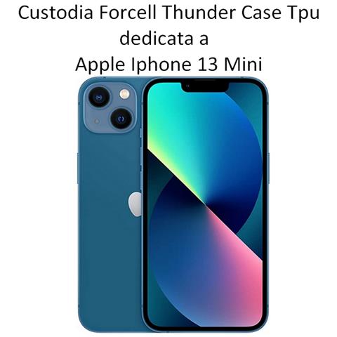 Thunder Custodia Tpu Silicone Cover Case Per Apple Iphone 13 Mini Black - Foto 2