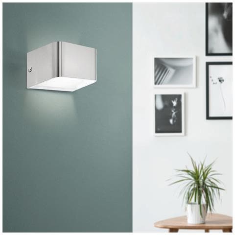 Applique Contemporanea Sania Piccola 4 Led Alluminio Grigio E Nichel Opaco - Foto 1