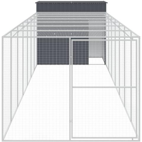 Casetta Cani Con Corsa Antracite 214x865x181 Cm Acciaio Zincato - Foto 2