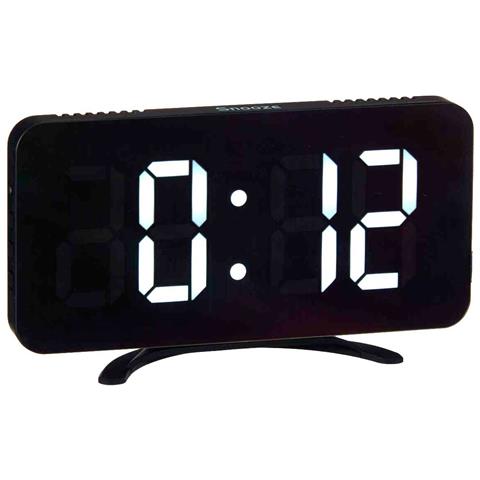 Orologio Digitale Da Tavolo Nero Abs 15,7 X 7,7 X 1,5 Cm (12 Unità) - Foto 3