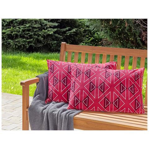 Set Di 2 Cuscini Da Esterno Fucsia 40 X 60 Cm Mezzano - Foto 1
