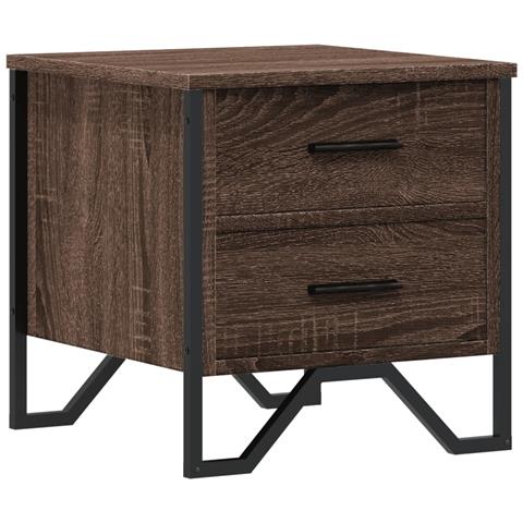 Comodino Rovere Marrone 40x41x40 Cm In Truciolato - Foto 2