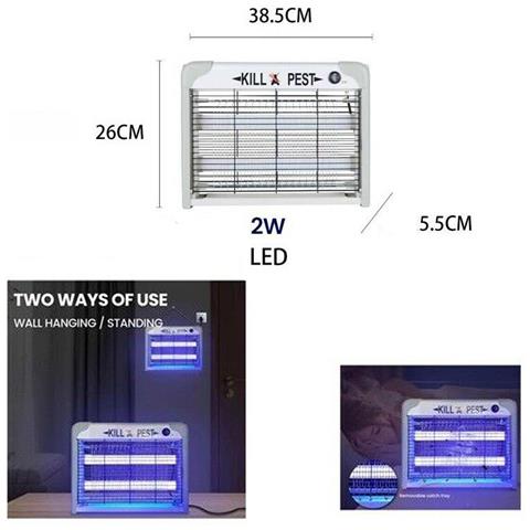 Zanzariera Elettrica 2 Lampade Led Anti Zanzare Giardino Ltm 2w - Foto 2