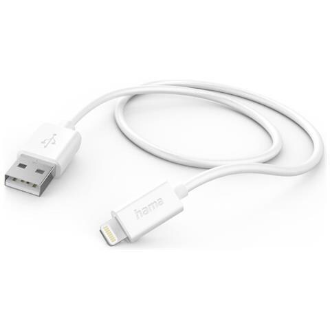 Charging /data Usb-a To Lightning Cable, 480mbps, 1 Metre, White - Foto 1