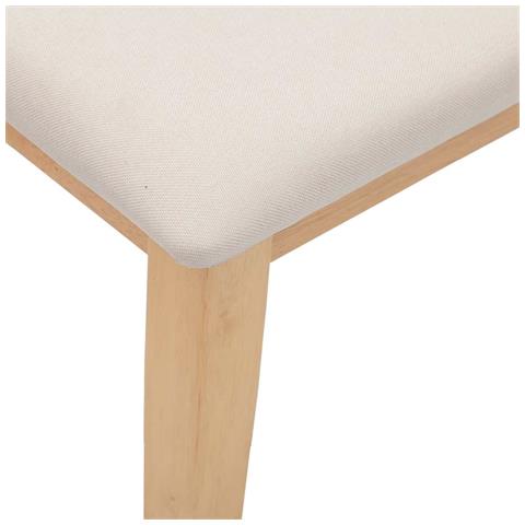 Panca 110 cm in Legno Massello di Hevea - Foto 2