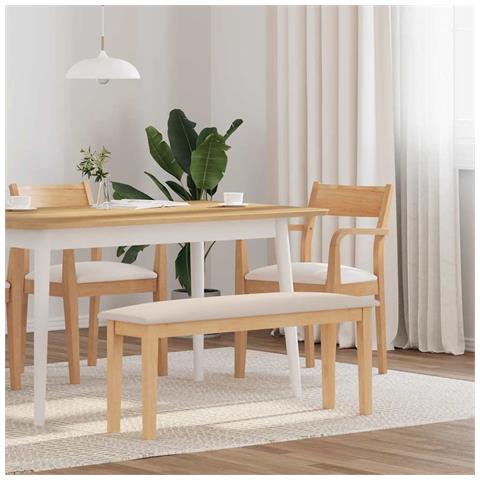 Panca 110 cm in Legno Massello di Hevea - Foto 10