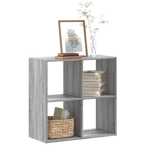 Libreria Grigio Sonoma 68,5x32x68,5 Cm In Legno Multistrato - Foto 1