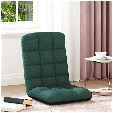 Sedia Da Terra Pieghevole Verde Scuro 71x51x62 Cm In Tessuto - Foto 1