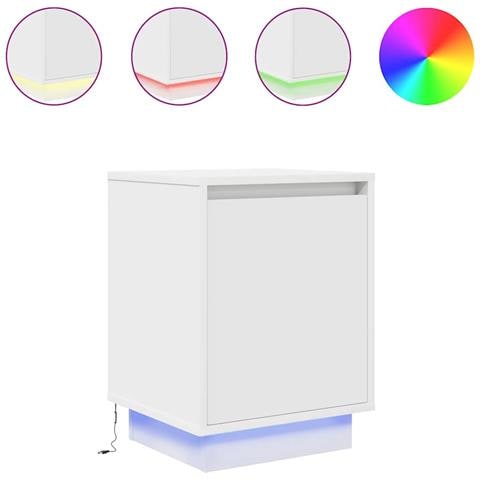 Comodino Con Luci A Led Bianco 38x34x50 Cm - Foto 2