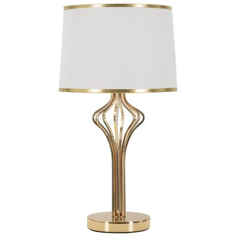 Lampada Da Tavolo Mf131 - Bianco - Metallo - 28x28x53 Cm - Foto 1