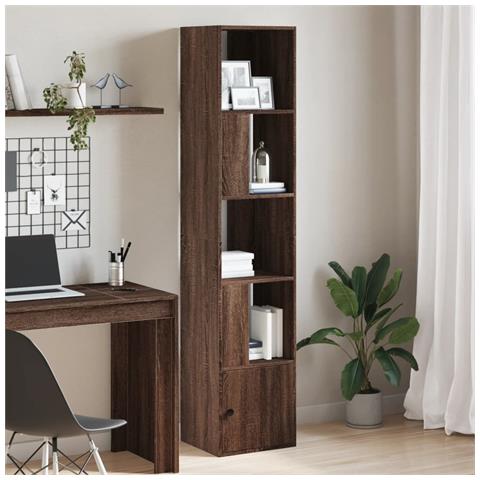 Lusso Casadino -  Libreria Rovere Marrone 40x36x189 Cm In Legno Multistrato - Foto 8