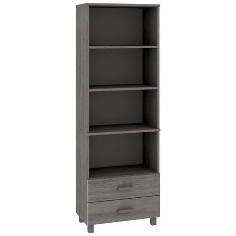 Lusso Casadino -  Credenza Hamar Grigio Chiaro 60x35x180cm Legno Massello Di Pino - Foto 1