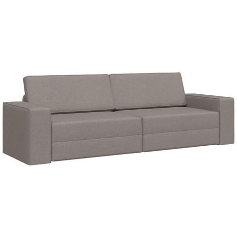Divano Letto 2-in-1 Tortora 245x150x60.5 cm Tessuto - Foto 1