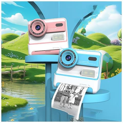Fotocamera A Stampa Istantanea - Cattura E Stampa Ricordi Pink - Foto 3