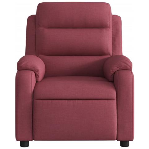 Poltrona Elettrica Reclinabile Rosso Vino in Tessuto - Foto 9