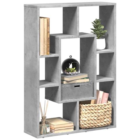 Libreria Grigio Cemento 63x20x90 cm in Truciolato - Foto 2