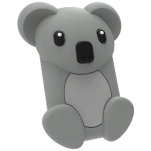 Portamonete Senza Contatto Design Koala Per Bambino Con Cover In Silicone, Grigio - Foto 2