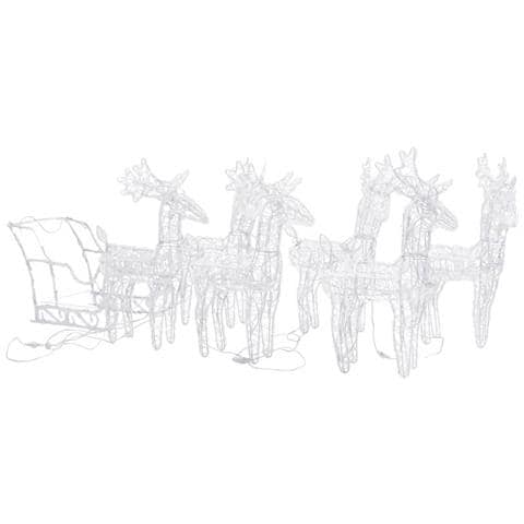 Lusso Casadino -  Decorazione Natalizia Renne E Slitta 320 Led Acrilico - Foto 2