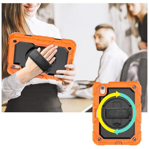 Custodia Per Ipad Mini 6 8.3"" Con Supporto E Tracolla Arancione - Foto 4