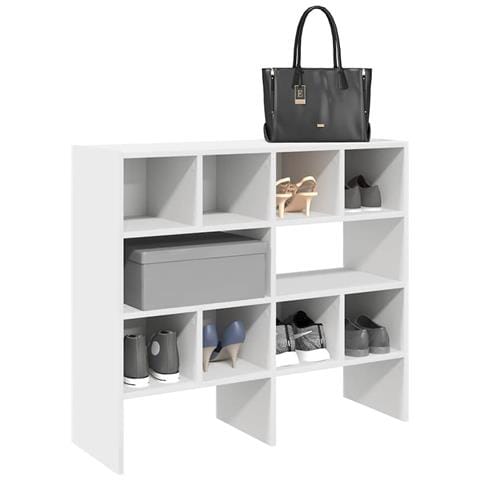 Scarpiere 2 pz Impilabili Bianche 89,5x30x40 cm - Foto 2