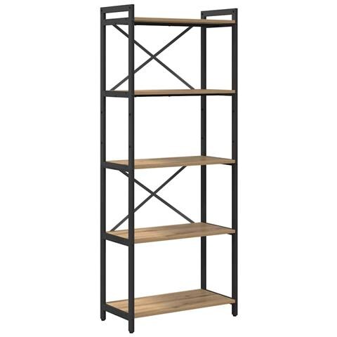 Libreria rovere artigianale 60 x 30 x 153 cm Legno multistrato - Foto 1