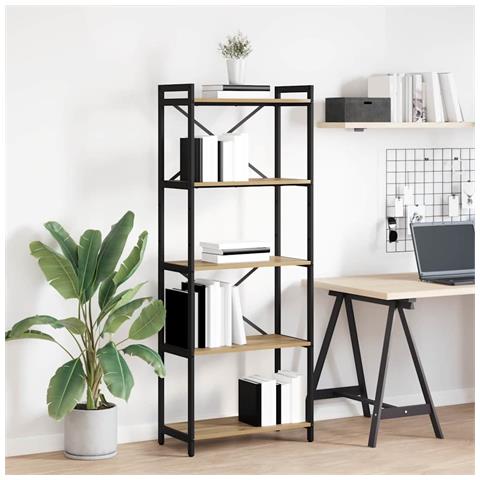 Libreria rovere artigianale 60 x 30 x 153 cm Legno multistrato - Foto 2