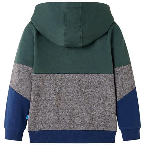 Felpa con Cappuccio e Cerniera per Bambini Verde Scuro 92 - Foto 2