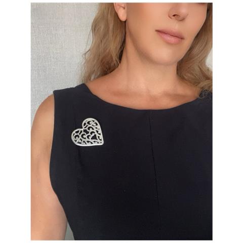 Spilla Labirinto Nel Mio Cuore In Argento 10µ, Design Esclusivo - Foto 2