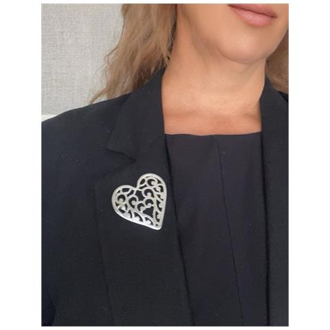 Spilla Labirinto Nel Mio Cuore In Argento 10µ, Design Esclusivo - Foto 3