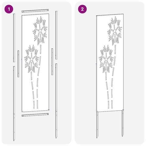 Schermo per privacy in giardino Traforo Argento 32 x 140 cm - Foto 9