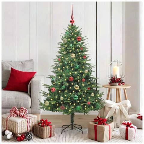 Albero di Natale artificiale preilluminato con set di palline - Foto 2