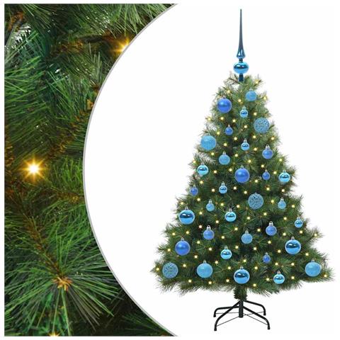 Albero di Natale artificiale con 150 LED Verde 120 cm PE e PVC - Foto 1