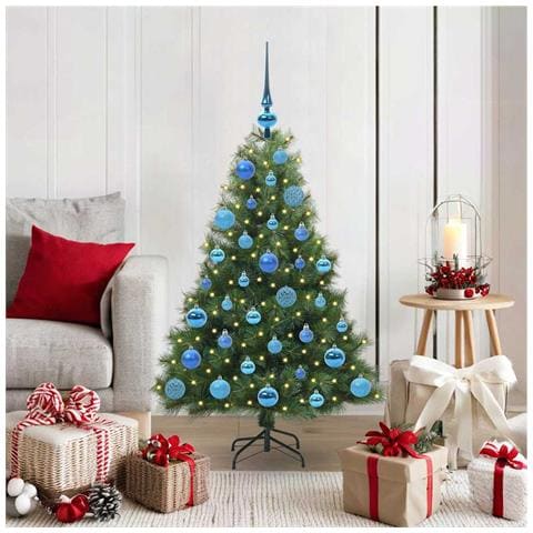 Albero di Natale artificiale con 150 LED Verde 120 cm PE e PVC - Foto 2