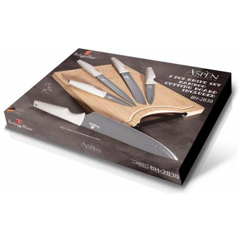 BH-2838 Set di 5 coltelli da cucina con tagliere in bambù - Foto 6
