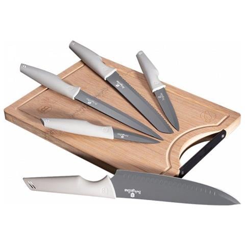 BH-2838 Set di 5 coltelli da cucina con tagliere in bambù - Foto 1