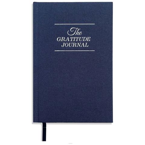 Quaderno Di Gratitudine Giornaliera A5 - Taccuino In Lino Con Carta Spessa Blue - Foto 1