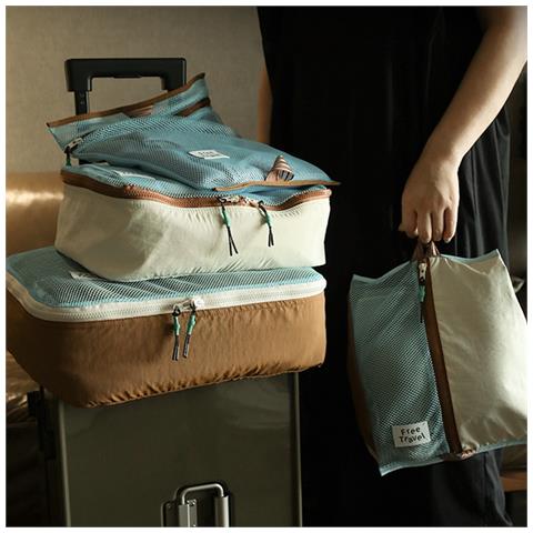 Organizzatore Da Viaggio Grande Capacità - Borsa Portaoggetti Multiuso In Nylon Blue - Foto 6